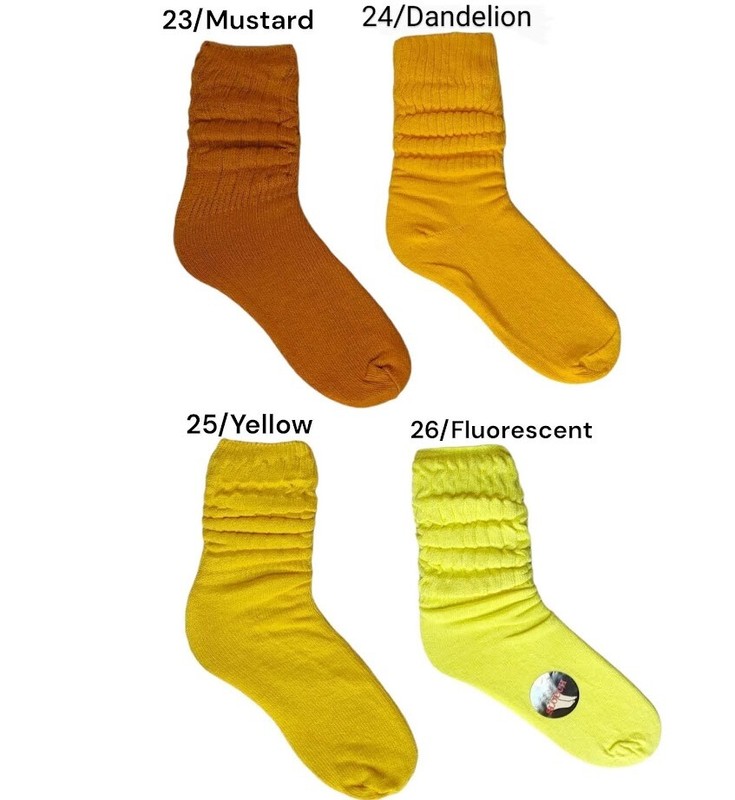 Slouch Socks Womans 9-11 Athletic Casual Scrunch 40 Colors USA NOS gallery