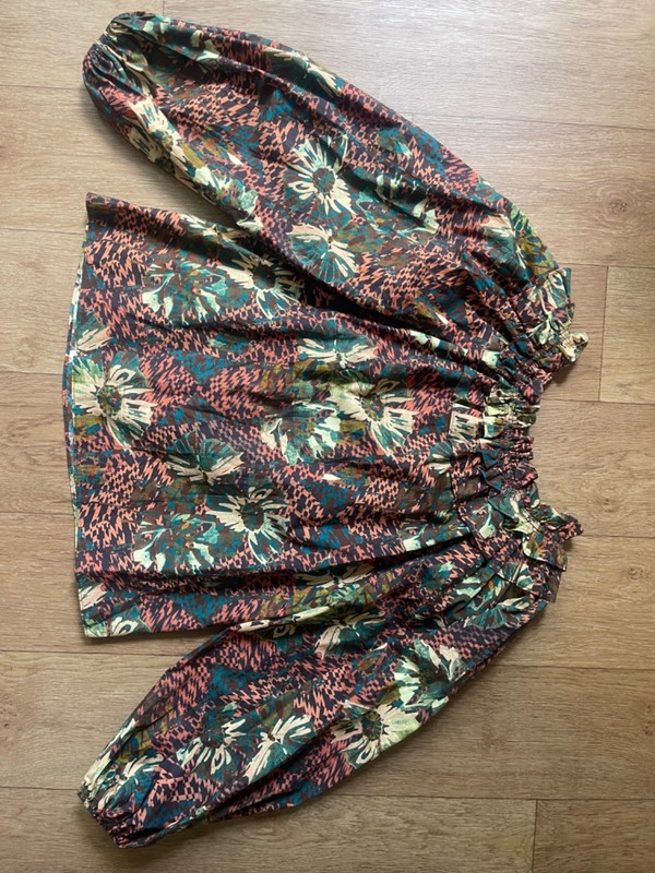 Ulla Johnson Olga Ruffle Blouse Prisme Floral Geometric Print Woman Size 4 S-M gallery