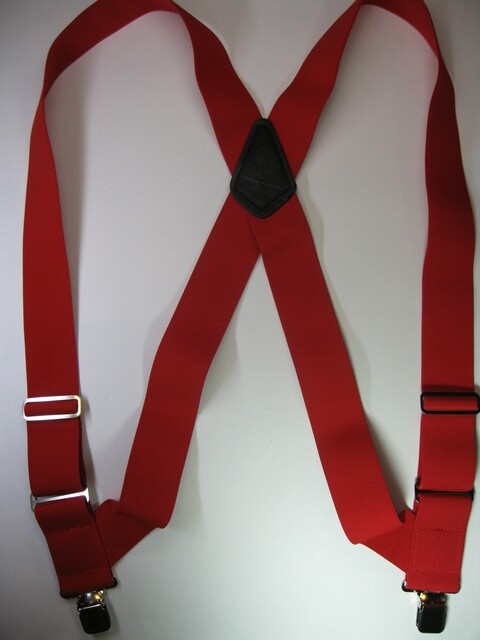 Men’s Suspenders, High Quality 1-1/2″ SideGrip, Snaps, 2 Pin Clips, USA Made