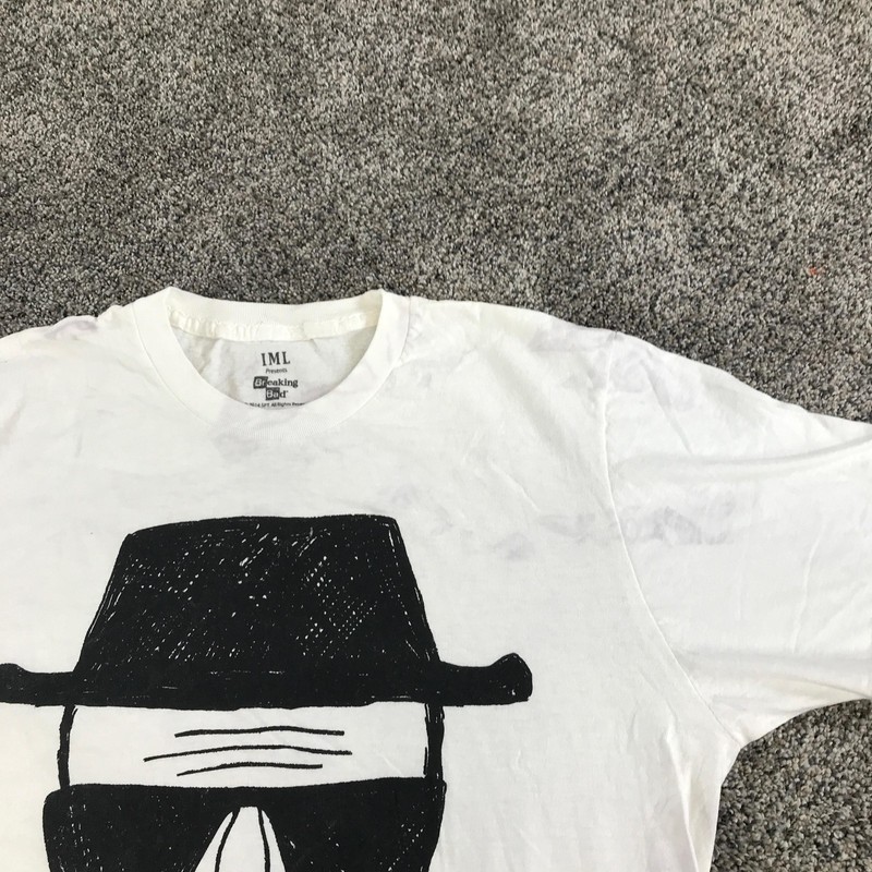 Breaking Bad Shirt Mens Large White Heisenberg Graphic Tee Tagless IML TV Show gallery