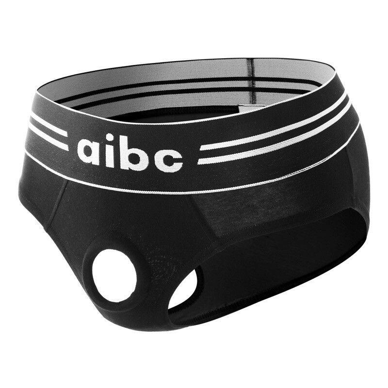 Men’s Cotton Briefs Low Waist Silicone Ring Underwear for Vibrating