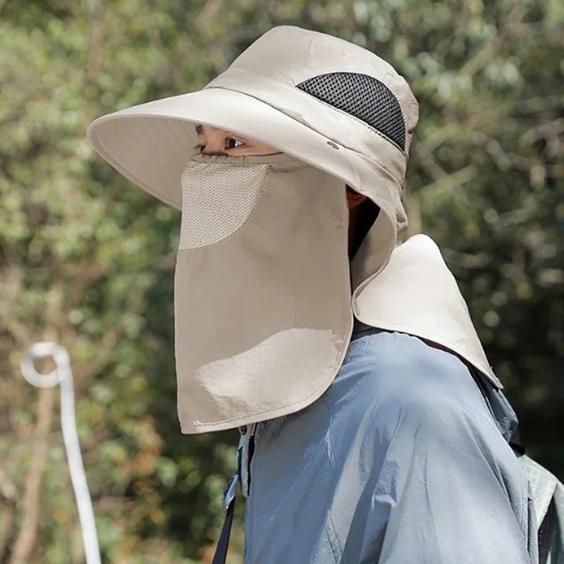 Wide Brim Sun Hat UV Protection Bucket Cap For Hiking Camping Fishing Safari Men gallery