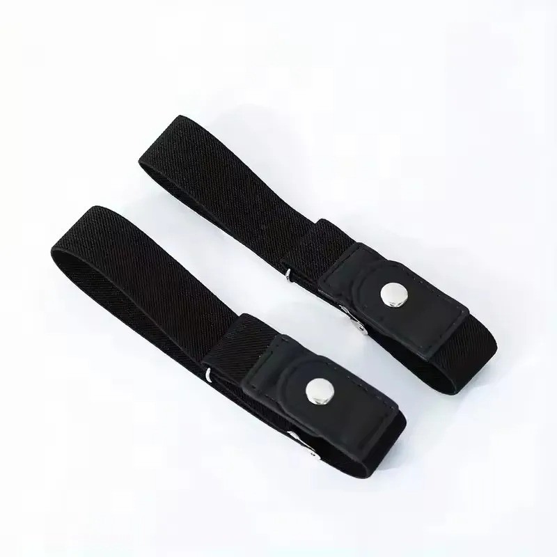 2 Pack No Buckle Elastic Belt Invisible Loop Belt for Jeans Pants gallery