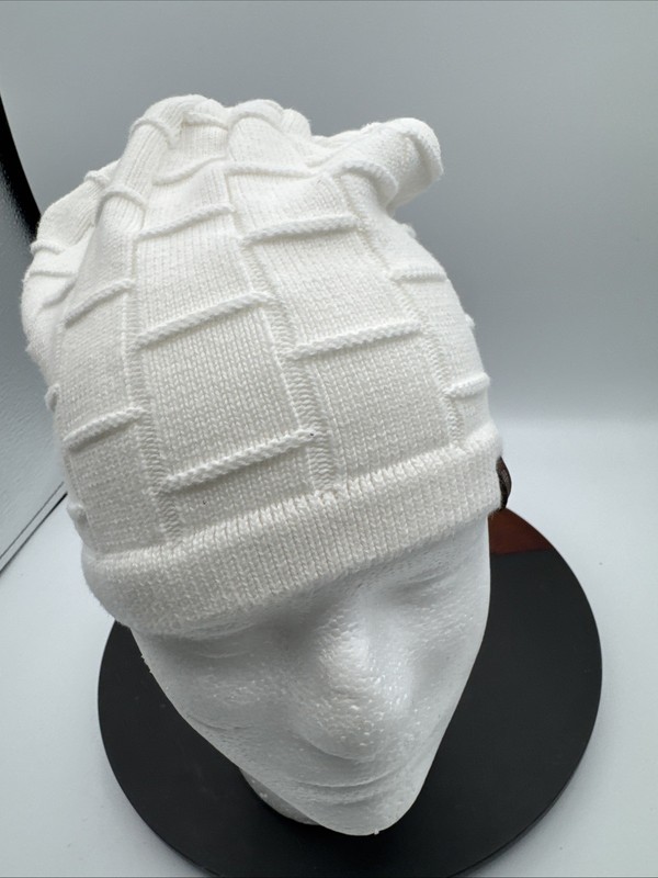 Candid Signature 100% Cotton Skull Cap Kufi Beanie Hats White Knit gallery