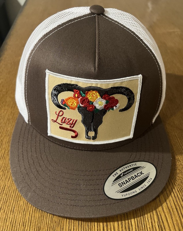 Yupoong Snapback Trucker Hat Mesh Back Adjustable Brown White Men Western