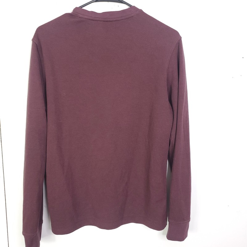 2 01 Algo Shirts Mens Large Quarter Button Long Sleeve Maroon Teal Performance gallery