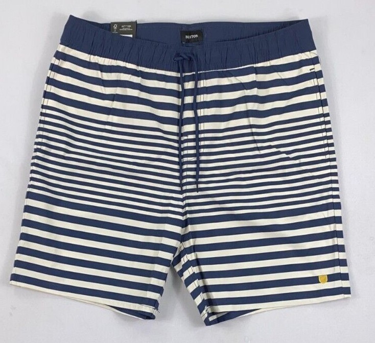 Men’s Brixton Voyage Hybrid Relaxed Fit 18″ Length Swim Trunks Shorts