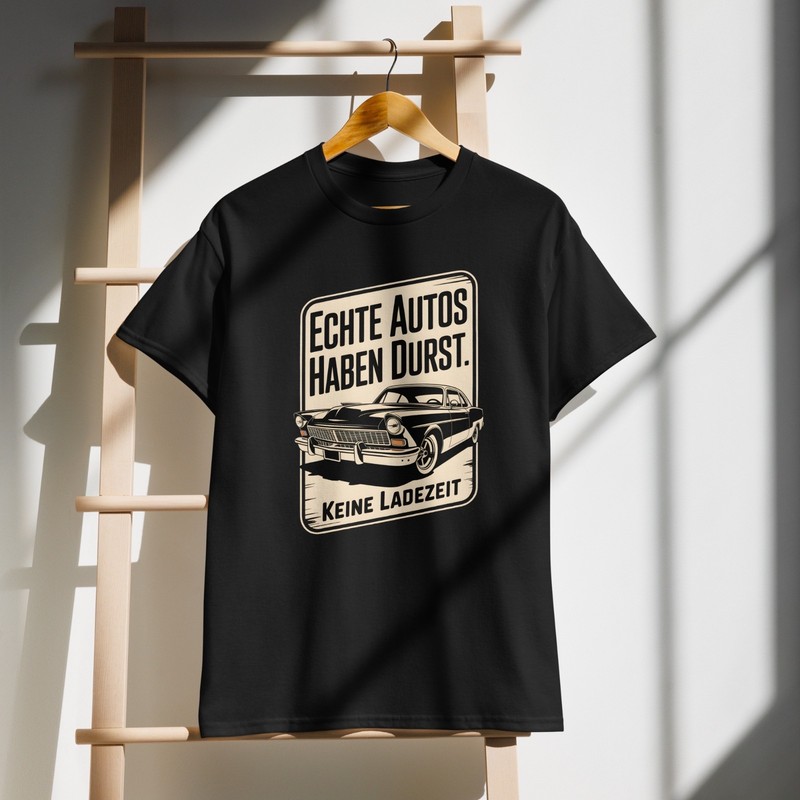 Real cars are thirsty! Funny T-Shirt, Gift For Car Fans / Petrol / Automotive