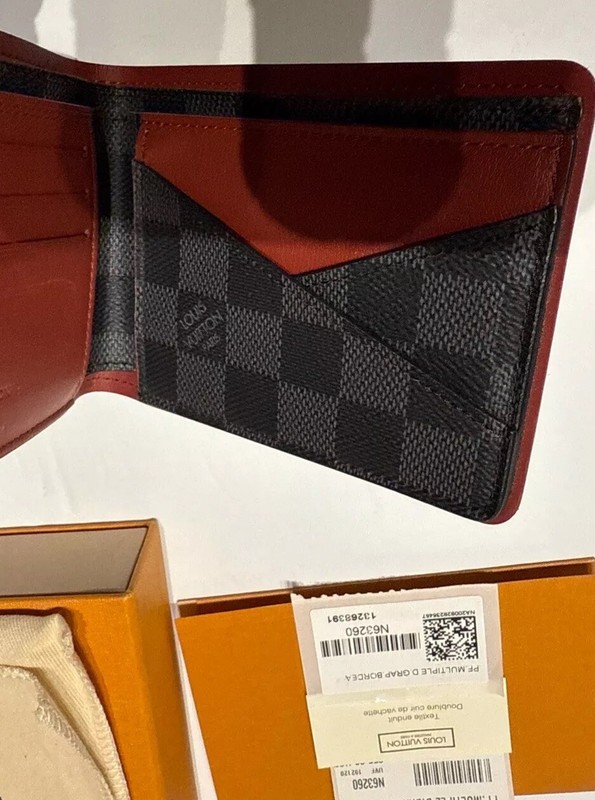 LOUIS VUITTON Men’s Wallet PF.MULTIPLE D.GRAP.BORDEA N63260_13268391 MADE FRANCE gallery