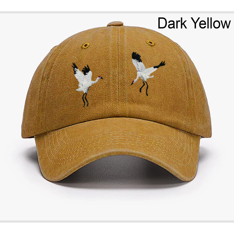 Crane Bird Embroidered Dad Hat,Wild Animal Embroidered Hat,Trucker Hat,Gift Idea gallery