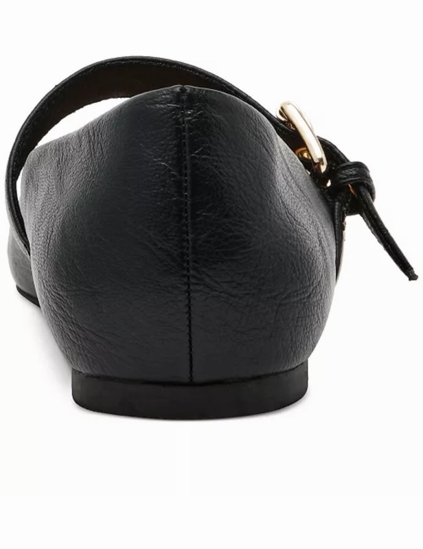 DV by Dolce Vita Women's NWT with Gold Buckle Mary Jane Flats- Black- Size 7.5 gallery