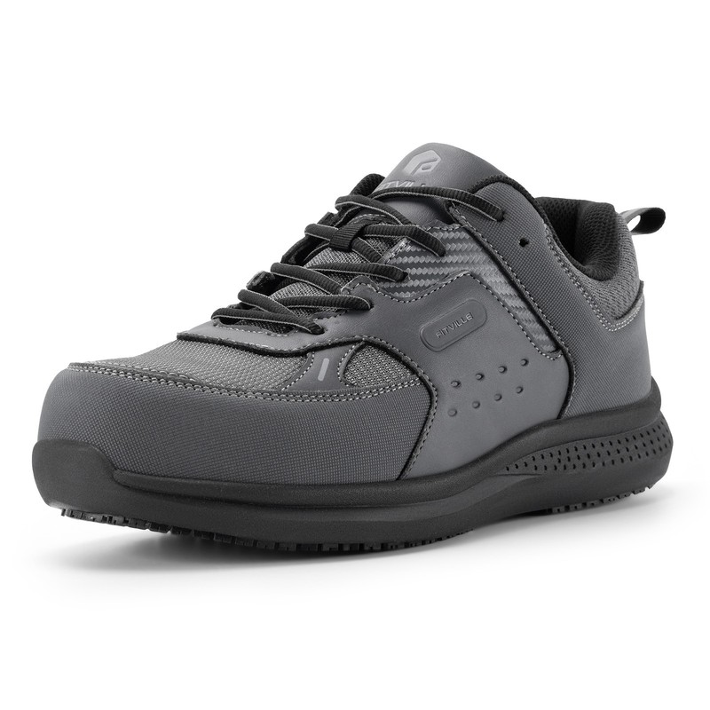 FitVille Men's Extra Wide Work Safety Shoes Composite Steel Toe Slip Resistant gallery