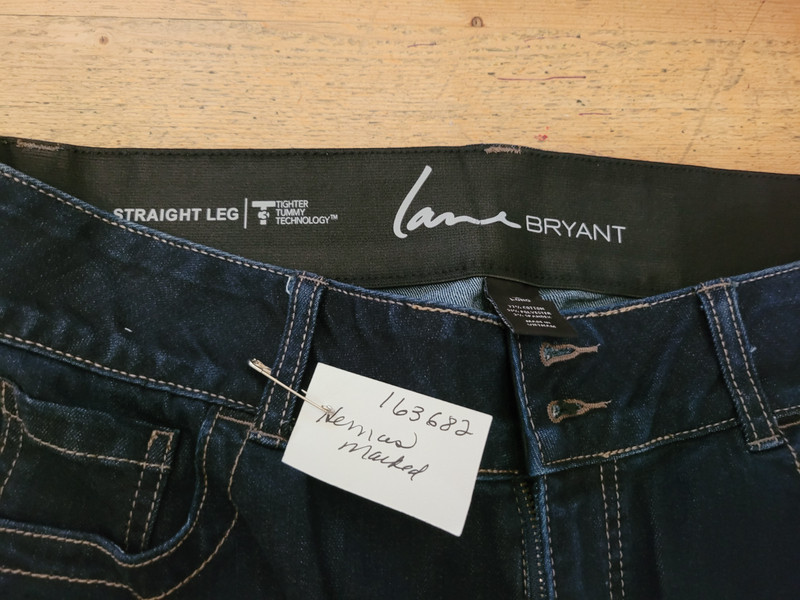 NWT Lane Bryant Tighter Tummy High Rise Straight Jeans Blue Denim Size 16L