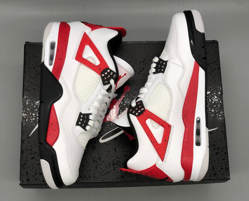Jordan 4 “Red Cement” Retro Basketball Men’s Mid Top Shoes
