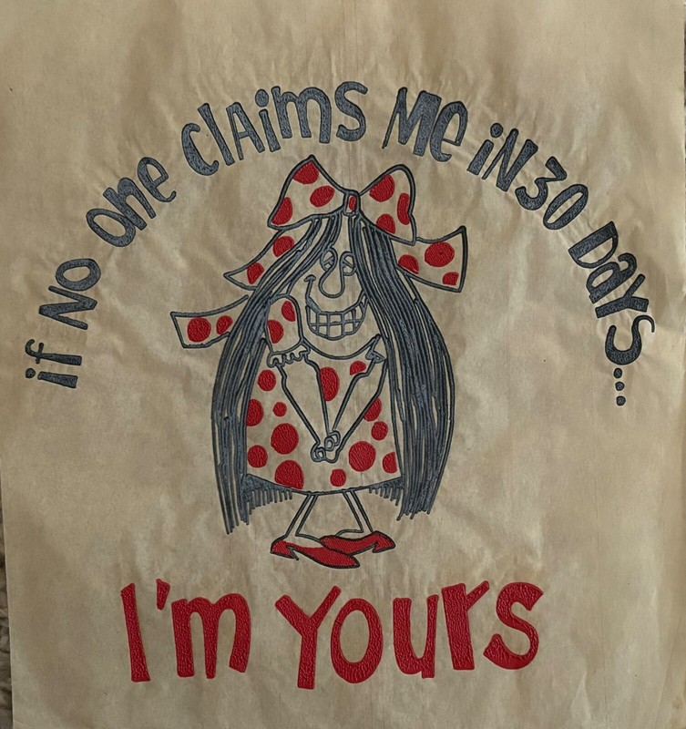Original Vintage If No One Claims Me In 30 Days I’m Yours Iron On Transfer