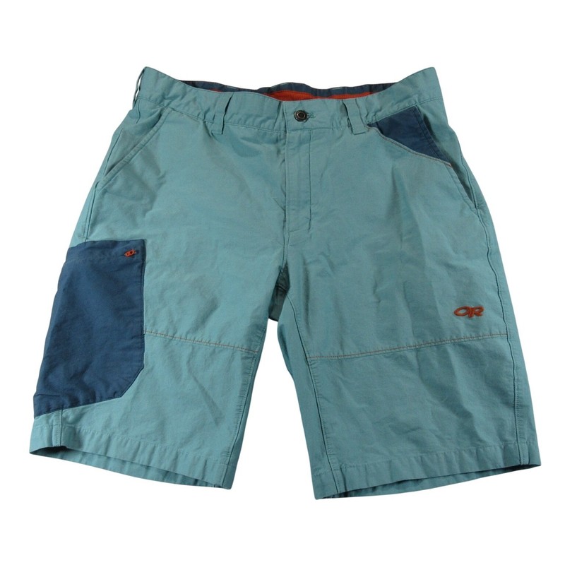 Outdoor Research Mens Performance Shorts 34 x 10 Blue Stretch Cotton Spandex