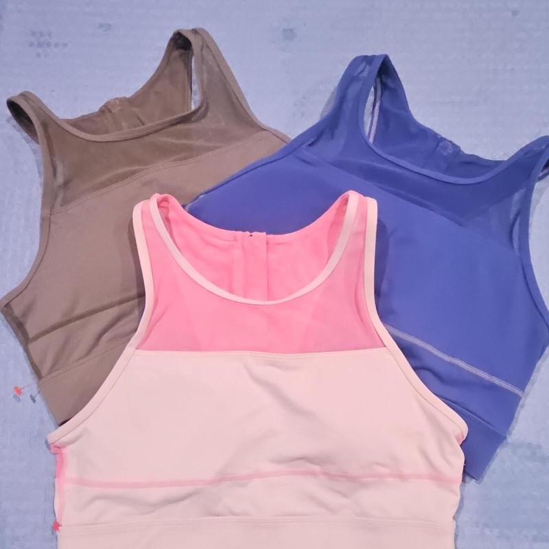 ZIYNA ALL STAR Active Wear Support Mesh Racerback Wirless Sports Bra M Cup A-C