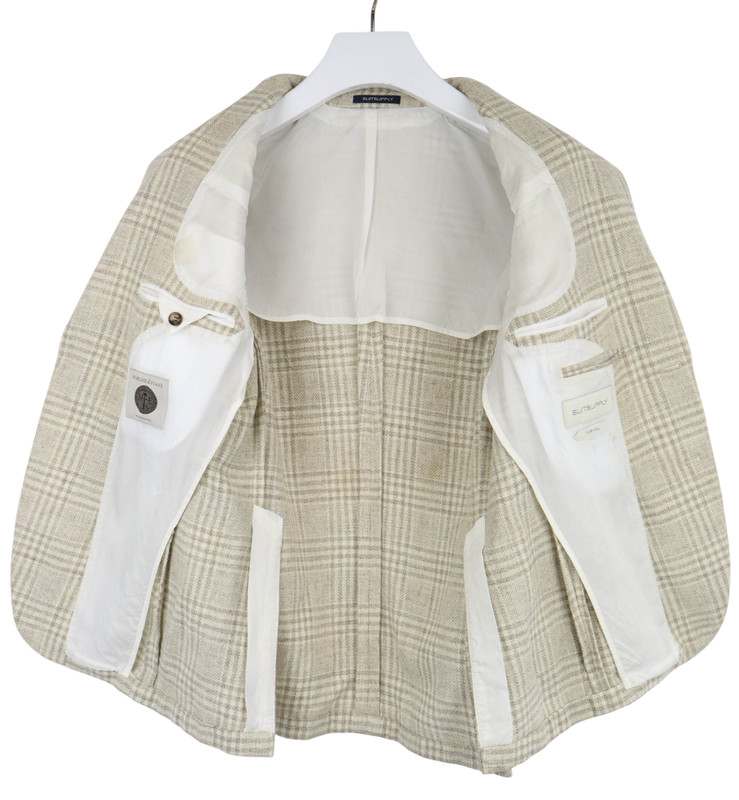 SUITSUPPLY Havana Patch Hl Blazer Mens UK 40 Beige Pure Wool Single Breasted gallery