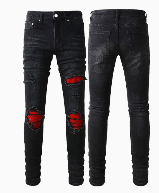 Fashion Occident Men's Ripped Hole Denim Jeans Long Pants Casual Trousers Chic gallery