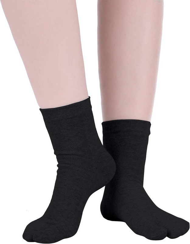 Geyoga 6 Pairs Flip Flop Socks Tabi Split Toe Socks Elastic Cotton for Men Women gallery