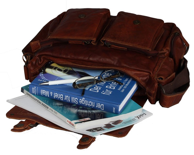 Rock Festival Vintage Leather Bag Purse Messenger Satchel Cognac Crossbody gallery