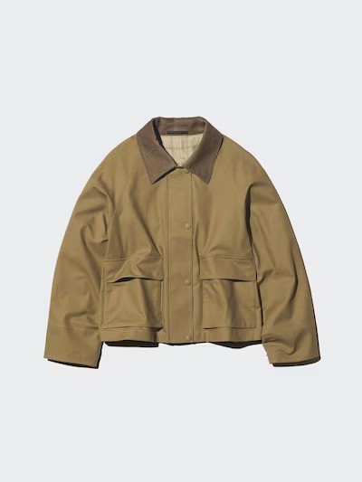 UNIQLO Utility Short Jacket S-3XL Black Beige Khaki Oversized Women 483807 NWT gallery