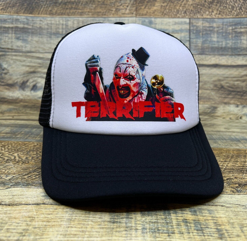Terrifier Mens Trucker Hat Black Snapback Art The Clown Horror Movie Ball Cap