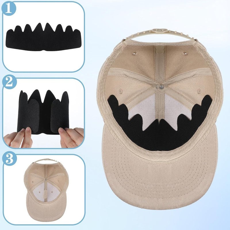 10PCS Hat Sweat Liners for Caps Washable Reusable Inserts for Sweat Protection gallery