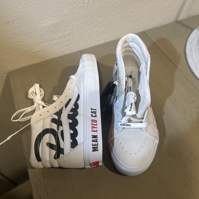 VANS Sk8-Hi Patta Mean Eyed Cat White 2021 Size 9 DS