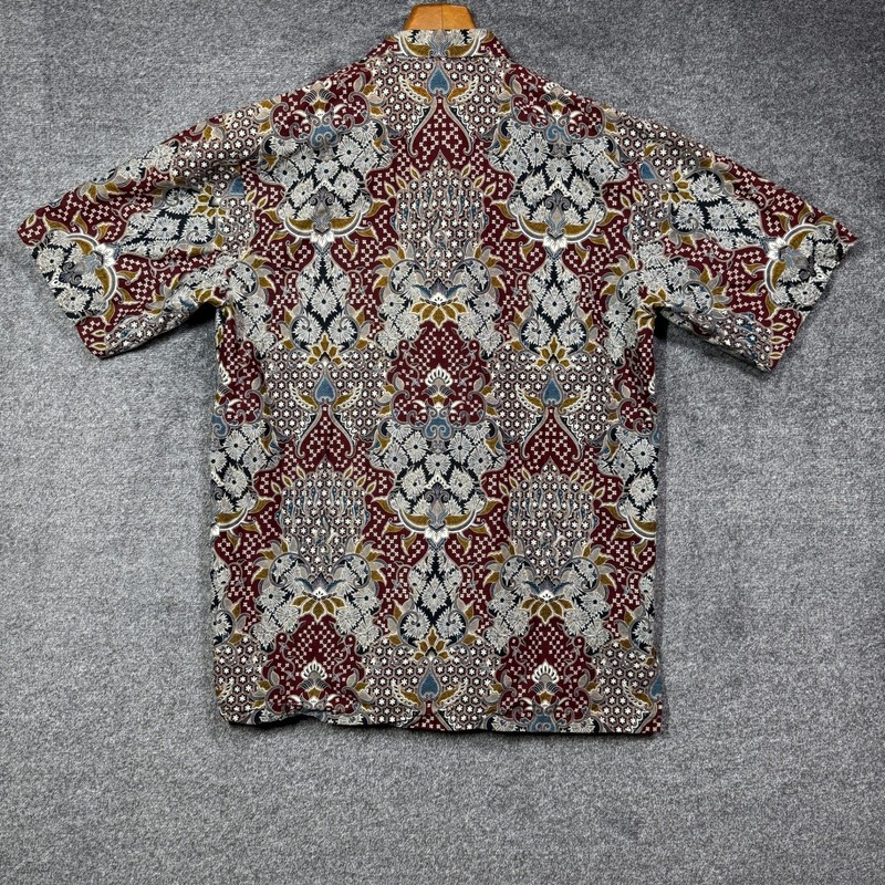 Singapore Exclusive Collection Shirt Mens XL Batik Short Sleeve Button Down gallery