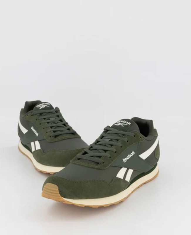 REDUCED | Reebok Glide Low Mens Casual Shoes (D) (Grit Green/Chalk) gallery