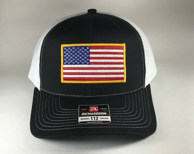 Richardson 112 American Flag 6 Panel Adjustable Snapback Trucker Mesh Hat gallery