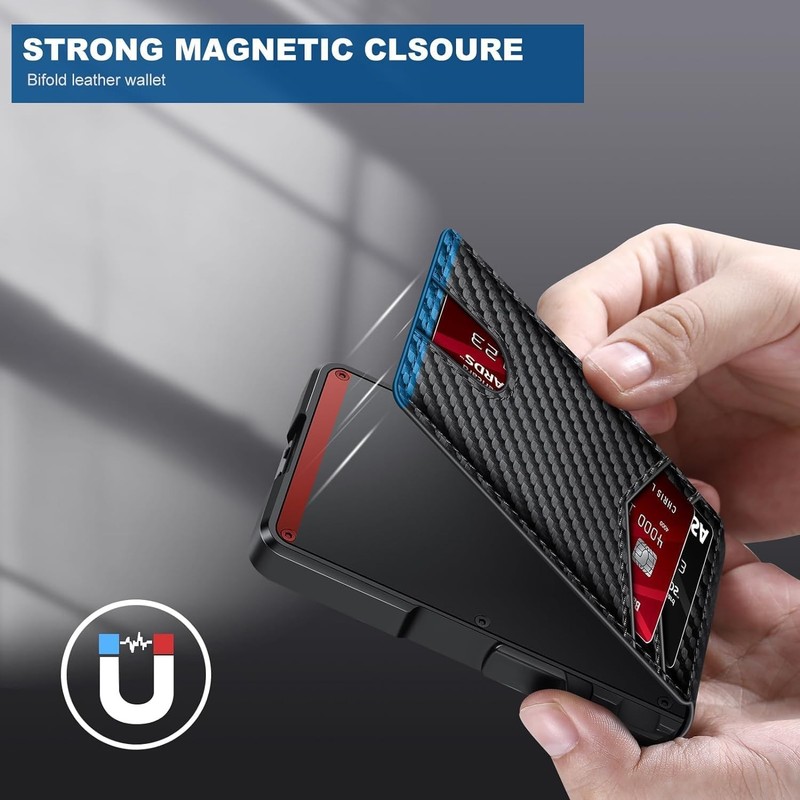 Men's Slim PopUp Bifold Carbon Fiber Wallet, RFID Blocking, Money Clip, Men Gift gallery