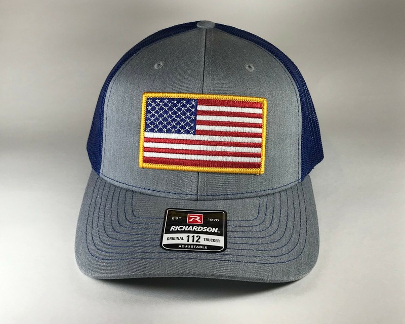 Richardson 112 American Flag 6 Panel Adjustable Snapback Trucker Mesh Hat gallery