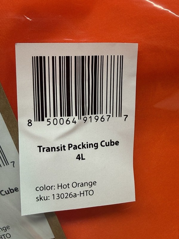 Evergoods Transit Packing Cube 4L Hot Orange - NIW gallery