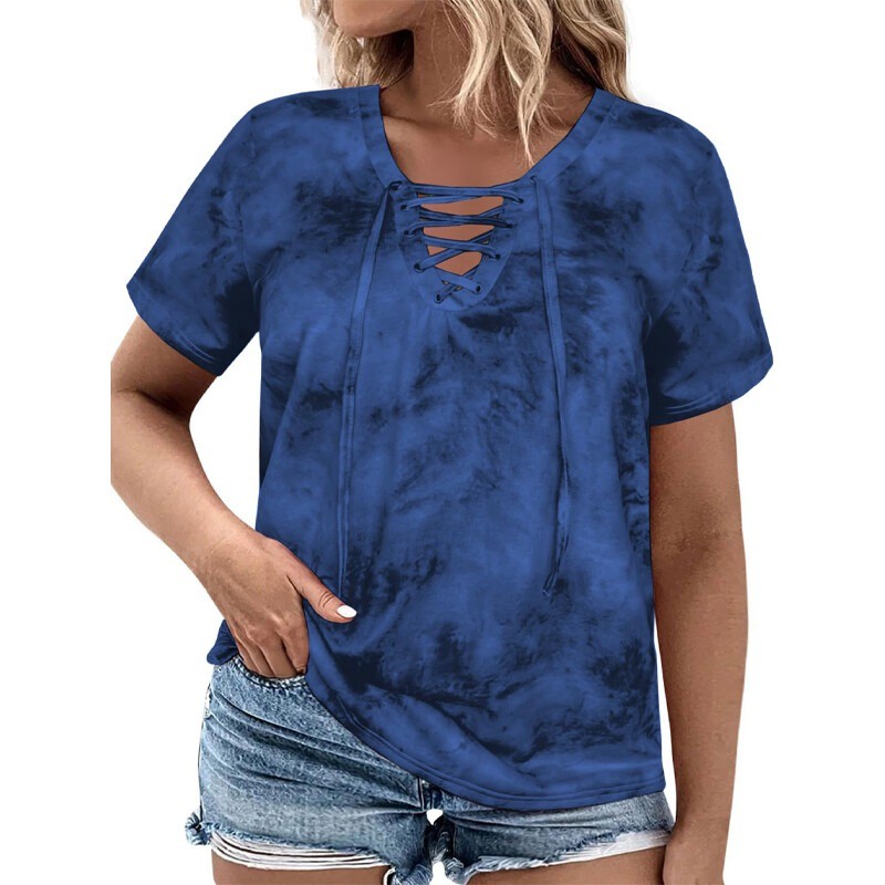 Plus Size Women's Short Sleeved Comfortable Fabric Breathable T-Shirt Loose gallery