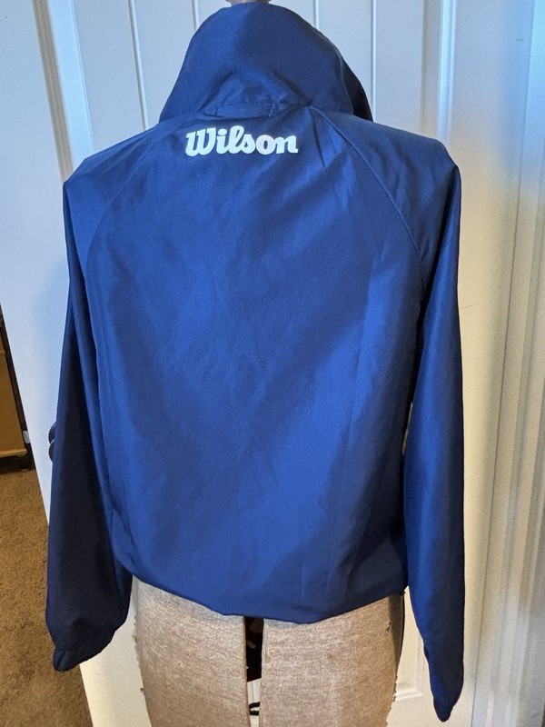 Forever 21 x Wilson 1/4 Zip Women's Windbreaker Pullover Small Blue Pickleball gallery