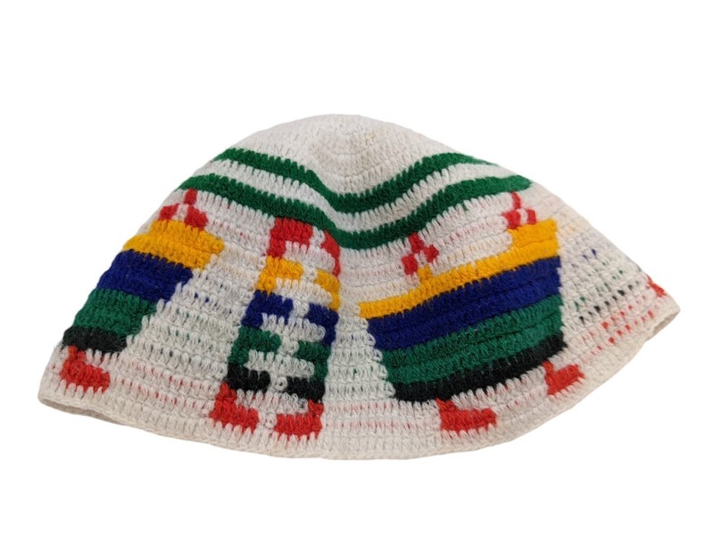 Moroccan Muslim Hat Kufi Wool Handmade Prayer Skull Cap Amazigh Motifs gallery
