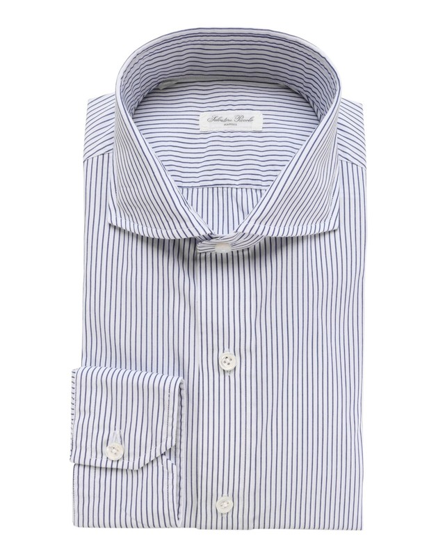 NWT SALVATORE PICCOLO DRESS SHIRT Napoli cotton handmade luxury Italy 40 15 3/4