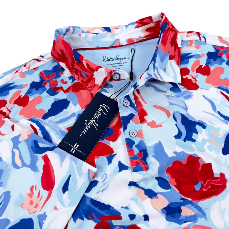 Walter Hagen Performance 11 Novelty Golf Polo Mens Size XXL Guoache Floral $75