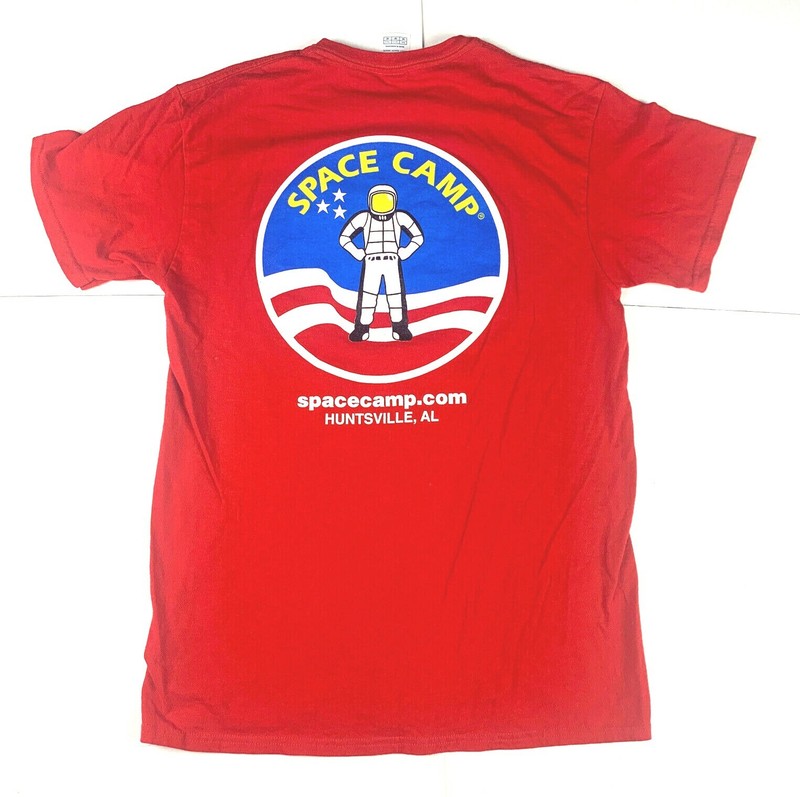 SPACE CAMP HUNTSVILLE, AL MENS MEDIUM RED NASA Short Sleeve Space