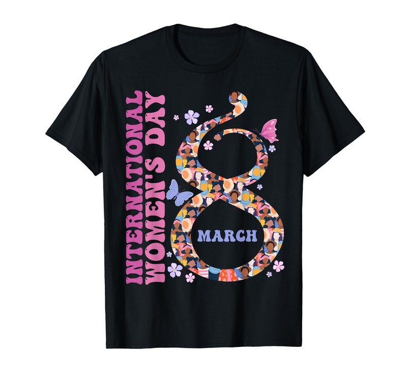 International Women’s Day 2026 8 March T-Shirt Small, Black