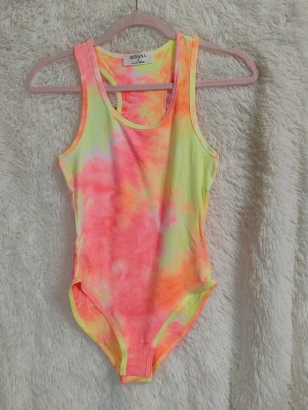 Zenana Tie Dye Bodysuit NWOT Size SM
