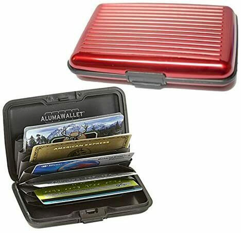 Mini RFID Aluminum Wallet Credit Card Holder Business Card Case Metal ID Case US gallery