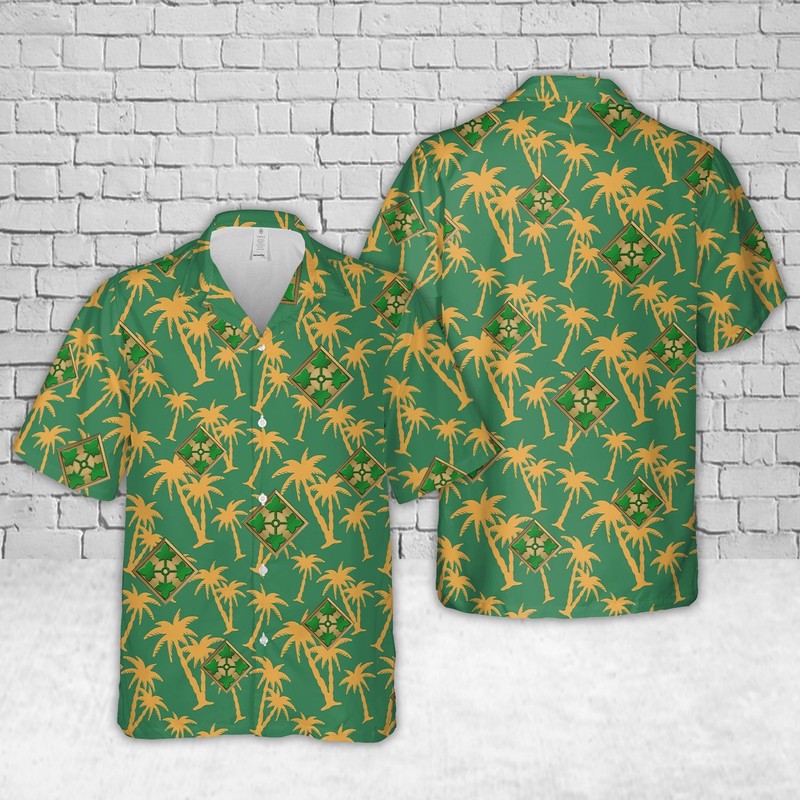US Army 4th Infantry IVY Division Hawaiian Shirt