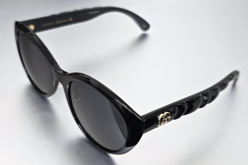 Gucci Injection Black Cat Eye Sunglasses GG0814SK 001