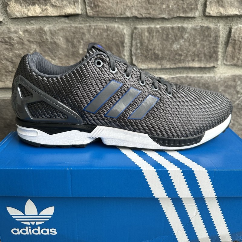 Mens 11.5 – Adidas ZX Flux HQ6611 Sneakers Gray Low Top Lace-Up Lifestyle Shoes