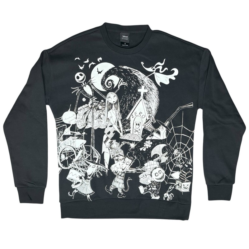 Nightmare Before Christmas Hot Topic Oversized Boxy Crewneck Sweatshirt Small