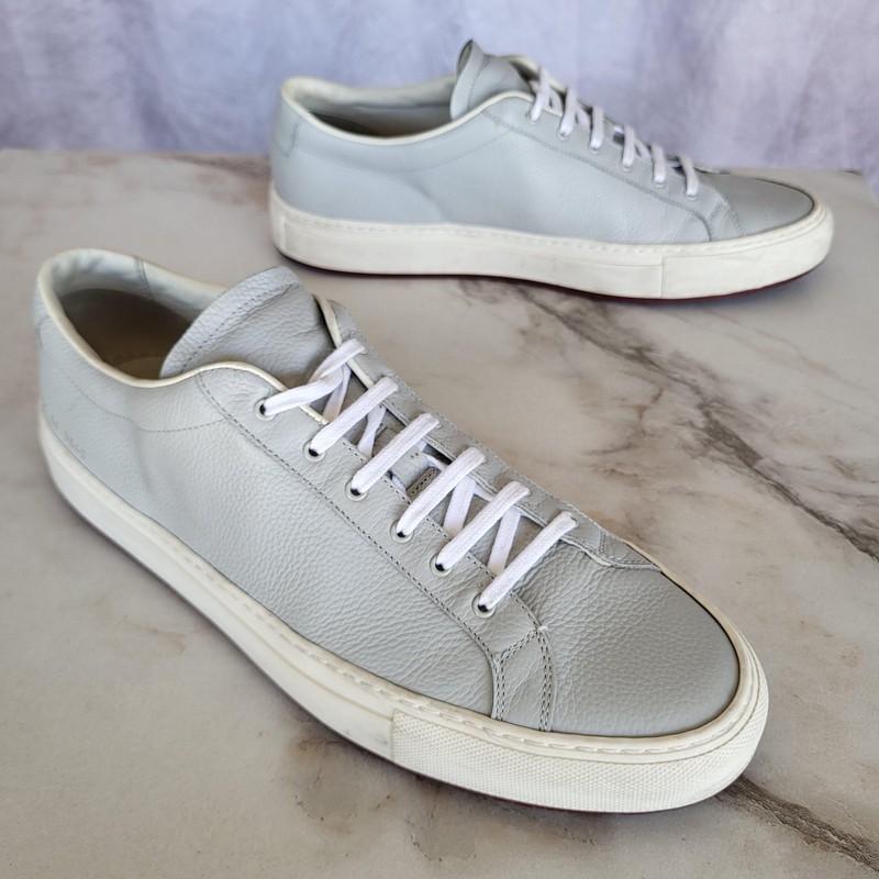 Common Projects Size 11 Men’s Achillies Low Gray Leather Casual Sneakers