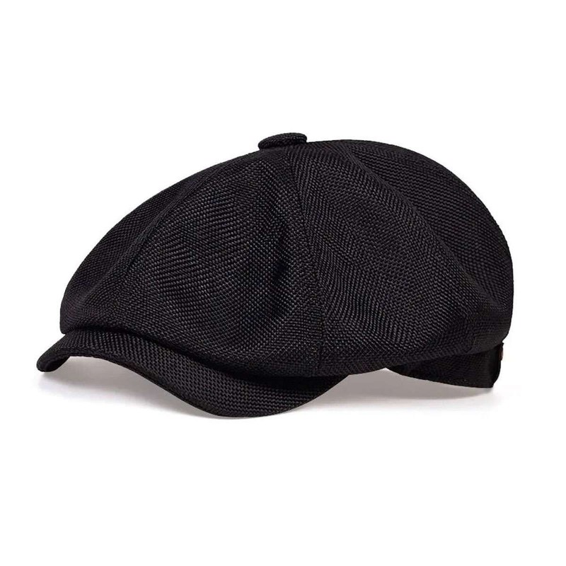 Vintage Newsboy Cap Gatsby Hat Classic 8 Panel Flat Ivy Cabbie Driver Cap Linen